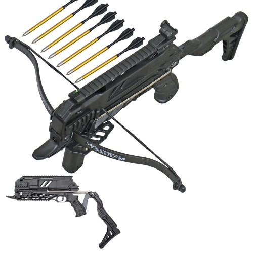 Buchner, pistol crossbow, model Sobek, 80 lbs, 7 aluminum arrows